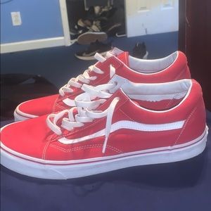 Red and white vans